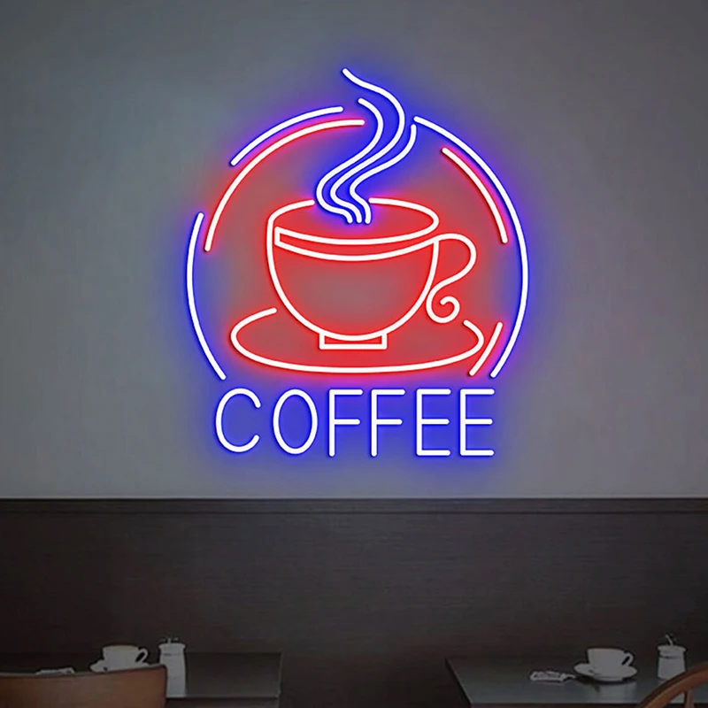 Kaviareň Neónové svietidlo pre kaviareň Pub Dekor Wall Art Cafe Neónové Značky Vlastné Obchodné Logo Dekorácie Led, Neónové Svetlo
