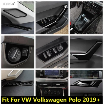 AC Vzduchu Radenie Panel Rukoväť Miska Vedúci Svetlo Lampy Okno Zdvihnite Kryt Čalúnenie Čierne Príslušenstvo Pre VW Volkswagen Polo 2019 - 2023