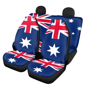 Univerzálny UV Ochrany automobiloch Austrálska Vlajka Dizajn, Kryt Sedadla Celý Set 4pcs Odolné Príslušenstvo Coche Interiéru pre SUV