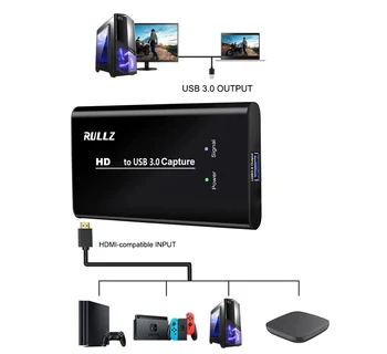 4K 1080P 60fps HDMI USB 3.0 digitalizačné Karty pre PS4 Xbox Telefón, TV Box Hra Nahrávanie PC Fotoaparát Live Streaming Nahrávanie