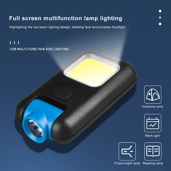 KLAS Silné Svetlo Baterky USB Nabíjateľné KeyChain Pracovné Svetlo Outdoor Camping LED Mini Baterka Nepremokavé Baterky Lampy