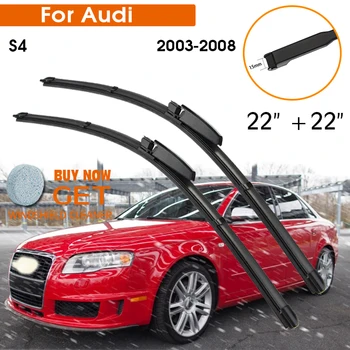 Auto Stierača Pre Audi S4 2003-2008 čelné Sklo Guma Kremíka Náplň Predné Okno, Stierač 22