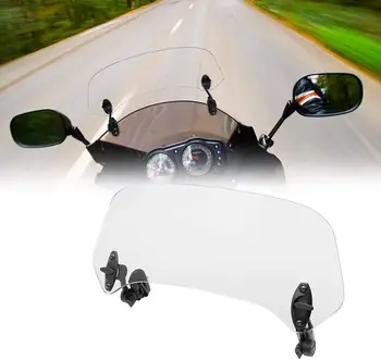 1 Sada na Motocykel čelné Sklo Rozšírenie Nastaviteľný Spojler Universal Clamp-na Čelné sklo Deflektor Časti