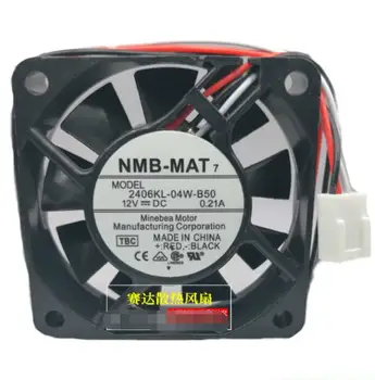 NMB 2406KL-04W-B50 TBC DC 12V 0.21 A 60x60x15mm 3-Wire Server Chladiaci Ventilátor