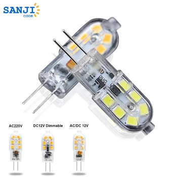 SanjiCook 5 KS Nový Luster LED Mini G4 DC AC Silica Gel, 12v Stroboscopic Pre Krištáľový Luster Namiesto 20W Halogénové Lampy