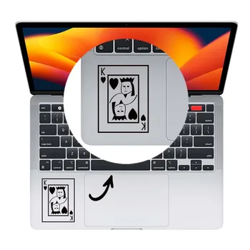 Poker Srdce Kráľovnej Vinyl Notebook Trackpad Nálepka pre Macbook Pro 14 16 Vzduchu Retina 13 15 Palcov Mac Kože iPhone Umenie Notebook Odtlačkový