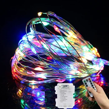 Dovolenka Rozprávkové Čítanie Svadobné Party Spálne, Terasa, LED Vodotesný Medený Drôt String Svetlo Diaľkové Ovládanie Vianočný Strom Dekorácie
