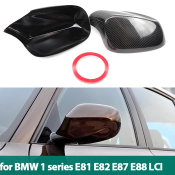 Skutočné Uhlíkových Vlákien Spätné Zrkadlo Pokrytie Spp Nálepky Add-on pre BMW 1er E81 E82 E87 E88 116i 116d 118i 118d 120 130i LCI Facelift