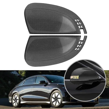 2 ks Uhlíkových Vlákien ABS Bočné Spätné Zrkadlo Zahŕňa Výbava Pre Hyundai IONIQ 6 2022+ Direct Mount Automobilové Diely a Príslušenstvo