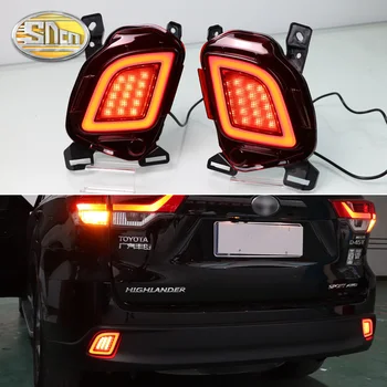3-v-1 Funkcie LED Reflektor Lampa Zadné Hmlové Svietidlo Nárazníka svetlo Brzdové Svetlo Zase Signál Pre Toyota Highlander 2015-2019