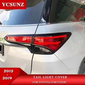 ABS zadné Svetlo Kryt Pre Toyota Fortuner Hilux SW4 2016 2017 2018 2019 Chrome Black Zadné Lampy Kapota Auto Príslušenstvo YCSUNZ