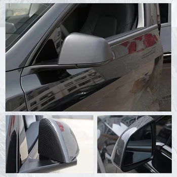 2 KS Spätné Zrkadlo Pokrytie Pre Tesla Model 3 Y 2021-2022 Bočné Krídlo Spätné Zrkadlo puzdro Carbon Fiber ABS