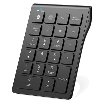 Bezdrôtová Klávesnica Bluetooth Počet Tlačidiel 22-Kľúče Portable Slim Numerickej klávesnici Pre Notebook, PC, Desktop, Notebook
