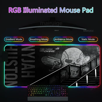 Kostra Veľké RGB Led MousePad Podložka pod Myš Neon Klávesnice DeskMat ASUS Mesto Hráč Podsvietenie Koberce Rog Herné Príslušenstvo Mouse Mat