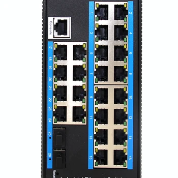 Hot Predaj network management 24-port 10//100/1000BASE-TX+2G SFP Riadené Priemyselné POE Switch