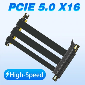 Dual Zadnej strane PCIE 5.0 16x Stúpačky Kábel, Grafická Karta Predlžovací Kábel PCI Express GPU Rozširujúca Karta Extender pre A4 ITX Podvozku