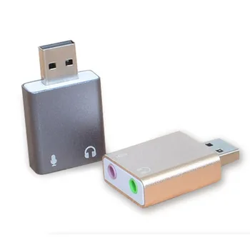 Externý USB Audio Zvukovú Kartu, USB, Jack 3,5 mm Converter pre Slúchadlá, Adaptér Mic Zvuková Karta, Slúchadlá, Virtuálny 7.1 Ch Mikrofón