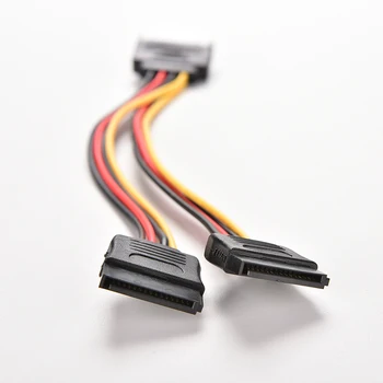 Napájania SATA 15-pin Y-Splitter kábel Kábel Adaptéra Mužov a Žien pre HDD Pevný Disk SATA Napájania Drop Shipping