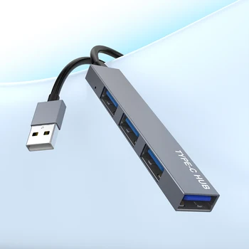 4 V 1 Viacportová USB 3.0 Až 4 Porty USB 3.0 Hliníkovej Zliatiny HUB Adaptér pre Počítač na Prenos Dát USB HUB Adaptér