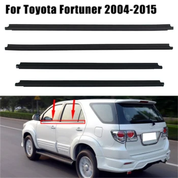 4pcs Auto okenného Skla Zapečatené Pás Bočné Okno Wheatherstrip pre Toyota Fortuner 2004-2015