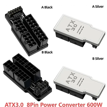 ATX3.0 Napájací Adaptér Konektor, 4X 8Pin Žena na Muža 12VHPWR 12+4P 600W 180° Uhle pre RTX4090/RTX4080 16GB/12 GB Grafická Karta