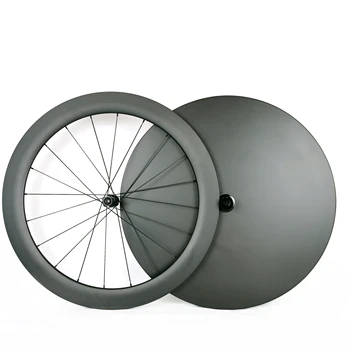 700 C Cestnej Bike Carbon Fiber TT Predné Kolesá S Hĺbkou 60 mm/88mm/Zadné Disk Kolieska Šírka 25 mm Cestnej Bike Clincher/Bezdušové/U-tvarované