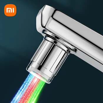 Xiao 3-Farba Svetla do Batérie, LED Citlivé na Teplotu Kuchyňu, Kúpeľňu Svietiť Úsporu Vody, Batérie, Aerator Tryska Sprchové Batérie