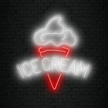 ICE CREAM Neónové Značky rozsvieti Znak Písmeno Neon pre Podnikanie Obchod Windows Dvere Kaviareň Piť Obchod, Bar, Reštaurácia, Dvere, Steny Výzdoba