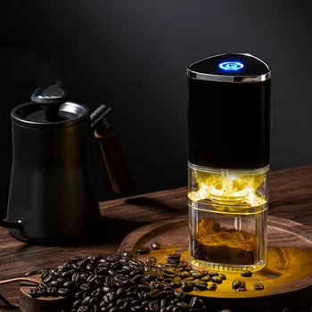 Nabíjanie pomocou pripojenia USB Elektrický Mlynček na Kávu z Nerezovej Ocele Brúsenie Core Kávové Zrná Brúska Prenosný Elektrický Mlynček na Kávu