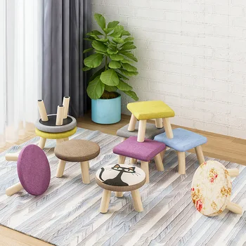 Saishan kreatívne domáce textílie malé stolice dospelých móda malá lavica moderné jednoduché, pevné drevené stoličky okolo stolička nízku stoličku