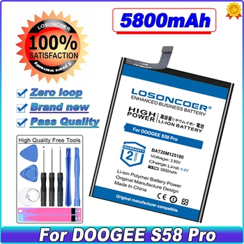 LOSONCOER 5800mAh BAT20M125180 S58 Pro Mobilný Telefón Batéria Pre DOOGEE S58 Pro Batéria