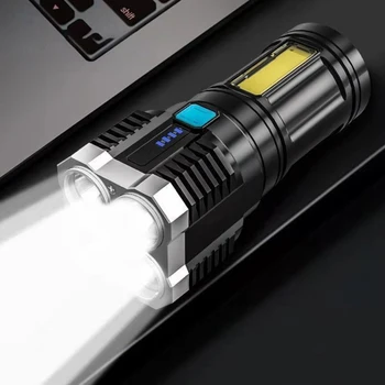 Baterka Vonkajšie LED Nabíjateľná Zoom Mini Napájanie Nabíjateľné Baterky Ľahké viacúčelové Svetlé Malé Mini Prenosné Baterky
