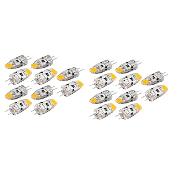 20X G4 LED Žiarovka 12V DC Stmievateľné G4 COB LED Žiarovka 1.5 W 360 Lúč Uhol Nahradiť 15W Halogénová Žiarivka (Teplá Biela)