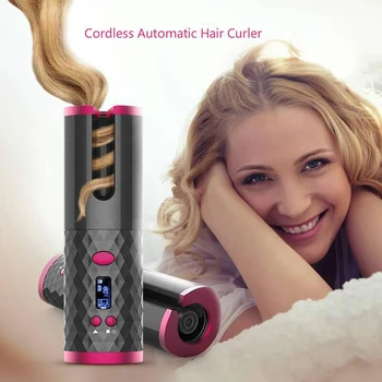 Bezdrôtové Automatické Vlasy kulma Multifunkčné USB Nabíjateľné Vlasy Curler Prenosné LCD Displej Keramické Kučeravé Vlasy Nástroj