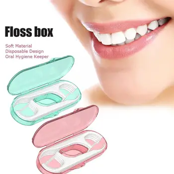 Zubná Niť Stick Prenosný Box Jednorazové Špáradlá Zubná Niť Medzizubné Hlboké Kefa Náhodné Niť 10pcs/box na Čistenie T N7F9