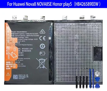 HB426589EEW Batériu Pre Huawei Nova8 NOVA8SE Česť play5 Batérie Telefónu bez bms č flex batérie