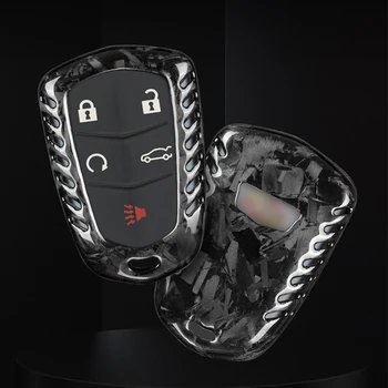 Kované z Uhlíkových Vlákien Auto Smart Remote Tlačidlo Prípade Kryt Plášťa Pre Cadillac ATS XTS XT5 XT4 CT6 XT6 CTS DTS ESV STS ELR Príslušenstvo