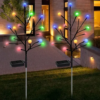 Solárne Firefly Svetlá Nádvorie Dekoratívne Záhradné Svetlo Vonkajšie Nepremokavé Záhrade Vily Krajiny Lampa Poschodí Plug Trávnik Lampy
