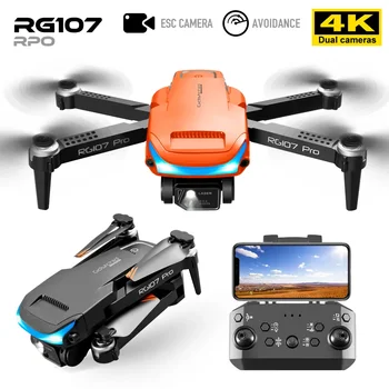 RG107 PRO Drone 4K Profesionálny Duálny HD Kamera FPV Mini Dron Letecké Fotografie Striedavý Motor Skladacia Quadcopter Hračky