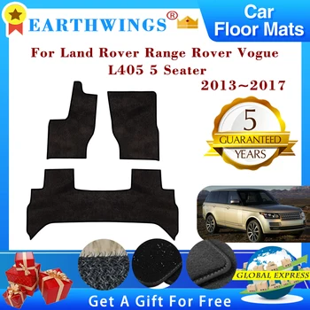 Auto Podlahové Rohože Pre Land Rover Range Rover Vogue L405 5 Miestna 2013~2017 Koberce Footpads Anti-slip Koberce Nohy Podložky Príslušenstvo