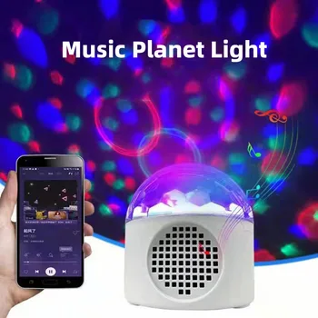 Nový Bluetooth Zvuková scéna Svetlo Hviezdne Nebo Projekcie Svetla Crystal Magic Ball Auto Atmosféru Svetla USB Malé Nočné Svetlo