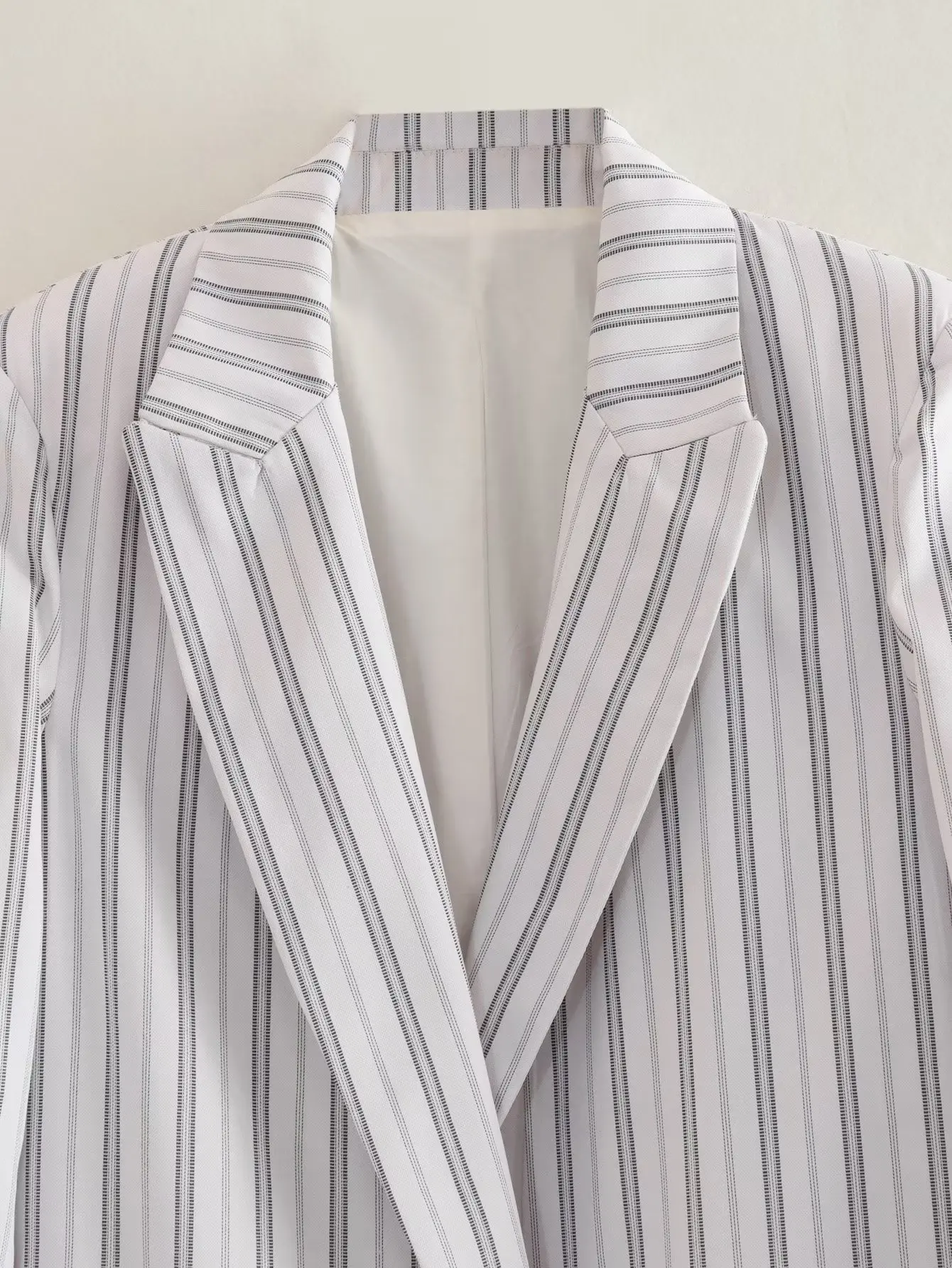 SLTNX Módne Pruhované dámske Komplety pre Ženy Elegantný Štýlový 2023 Bielizeň Oblek Dámy Príležitostné Voľné Vrecká Obleky, Saká