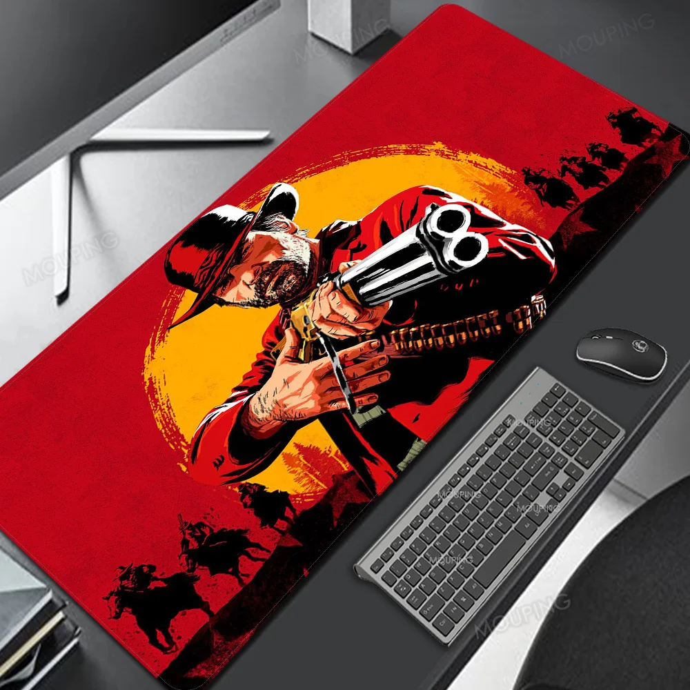 Red Dead Redemption 2 Pc Full Nastaviť Počítač Dekorácie Hráč Redragon Klávesnice Stôl Stôl písací Stôl Príslušenstvo Herné Notebooky XXL, Červená