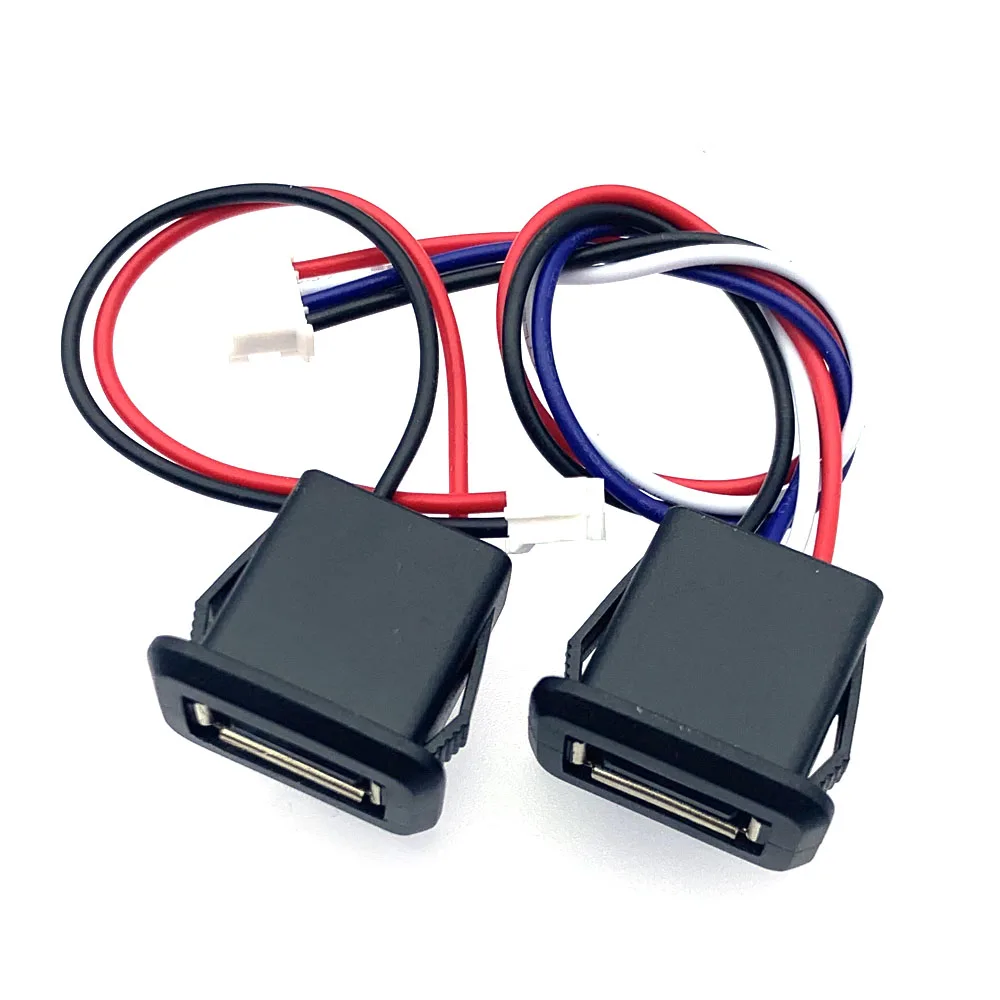 USB Typ 2Pin 4Pin nepremokavé Zváranie vodičový Kábel Kábel Nabíjačky Zásuvky 2.0 Nabíjací Port Konektor Dátové Rozhranie