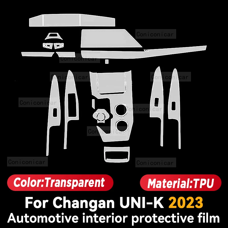 Pre CHANGAN UNI-K 2023 2022 Interiéru Vozidla stredovej konzoly Prevodovka Panel Navigácia Transparentné TPU Ochranný Film Anti-scratc