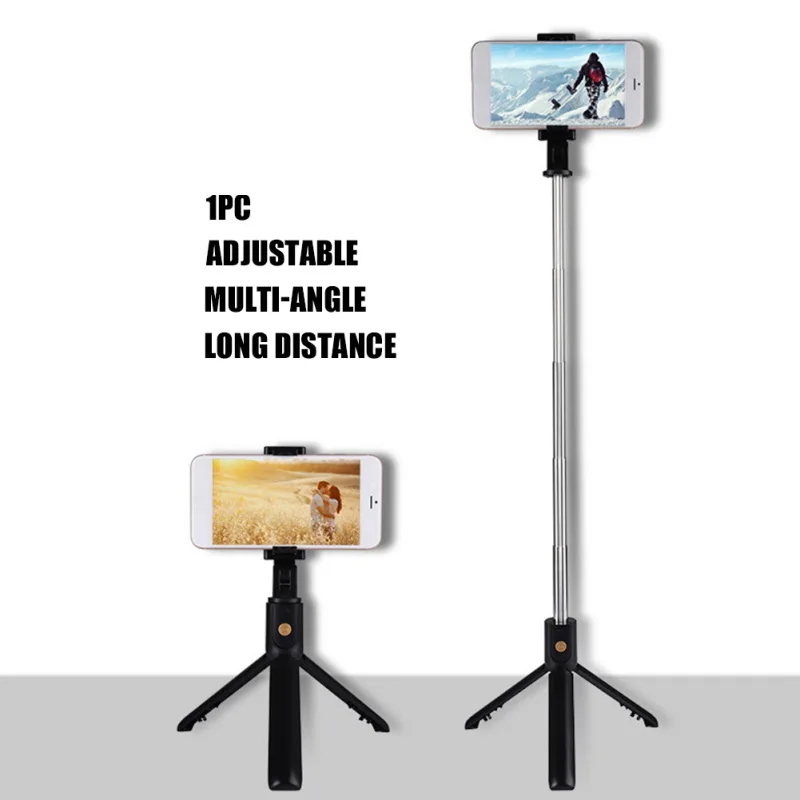 Držiteľ Live Streaming Prenosný Univerzálny Selfie Stick Statív Skladací Mini Travel Bezdrôtové Diaľkové Ovládanie