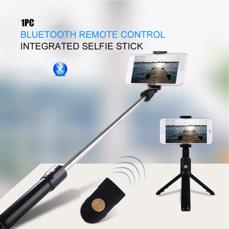 Držiteľ Live Streaming Prenosný Univerzálny Selfie Stick Statív Skladací Mini Travel Bezdrôtové Diaľkové Ovládanie
