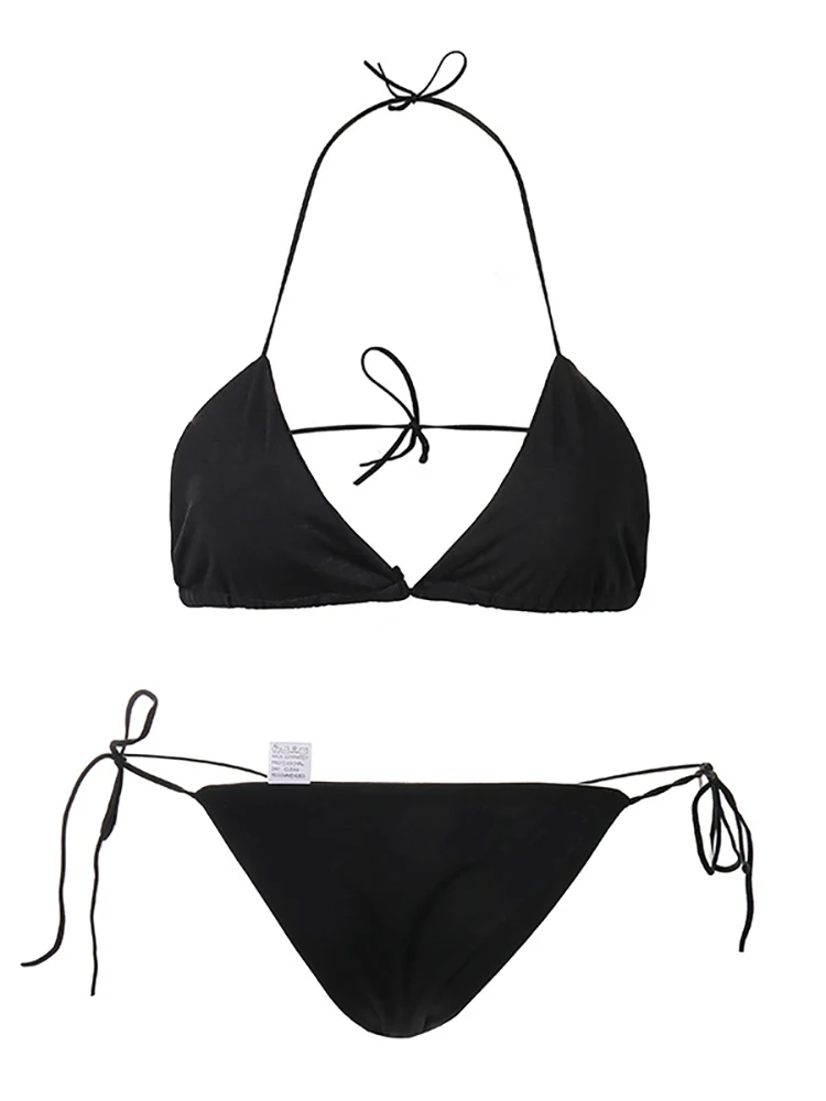 Nový Sexy Micro Bikini Set 2023 Ženy Plávanie Oblek Push-up Polstrovaná Remeň Dva Kusy Plavky, plážové oblečenie plavky